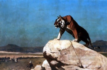 タイガー・オン・ザ・ウォッチ アラブのジャン・レオン・ジェローム Oil Paintings
